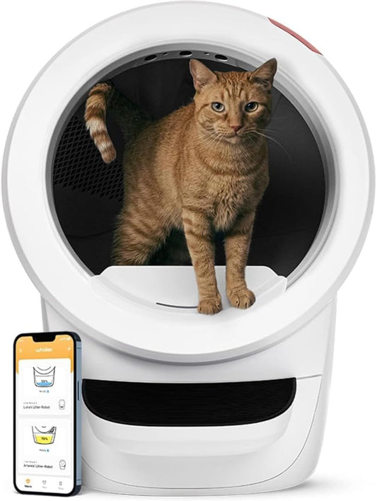 Litter-Robot 4 with Step & Fence (White)