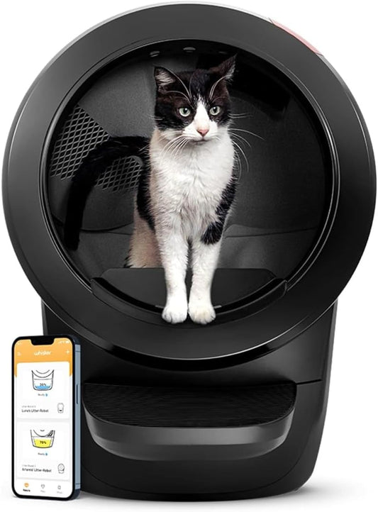 Litter-Robot 4  with Step & Fence (Black)