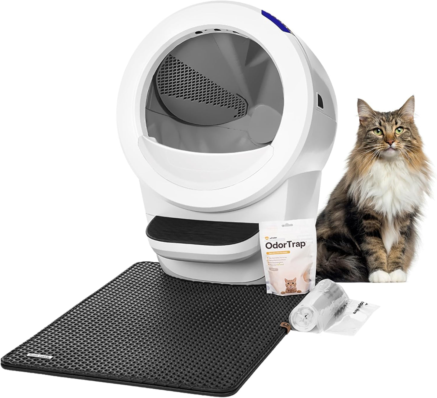 Litter-Robot 4 with Step & Fence (White)