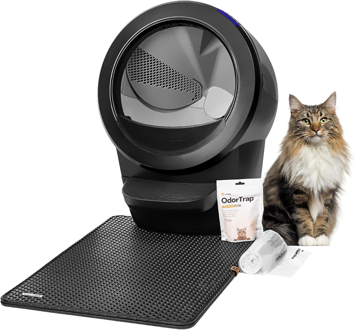 Litter-Robot 4  with Step & Fence (Black)